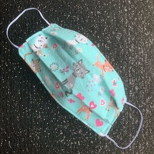 Handmade facemask (blue cat)